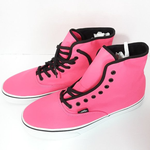 🆕 Vans Authentic Hi Sneakers Neon Pink 9M10.5W High Tops